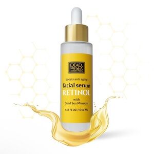 Retinol Facial Serum - Gold and White
